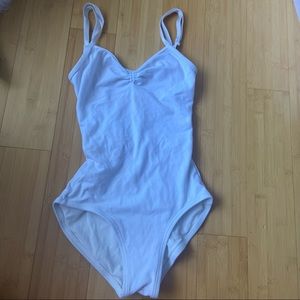 natalie dancewear white ballet leotard petite